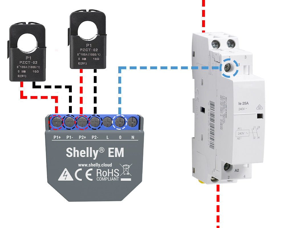 Shelly EM 120A connector confusion - how do these hook together